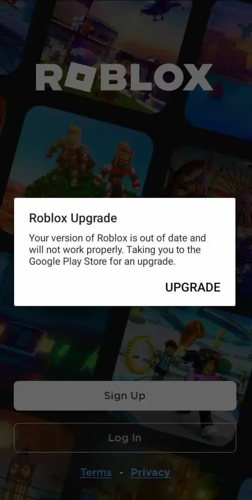 Roblox Upgrade Error