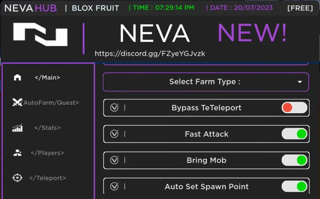 Neva hub Blox fruits script